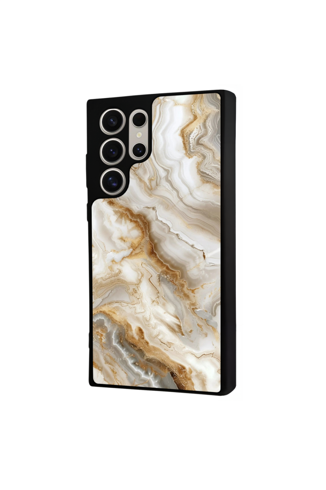 Samsung Galaxy S24 Ultra Uyumlu Mermer Marble Tasarımlı Glossy Premium Kılıf