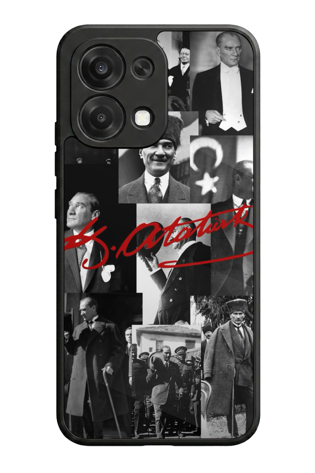 Oppo A6 Pro Uyumlu Mustafa Kemal Ataturk Tasarımlı Glossy Premium Kılıf