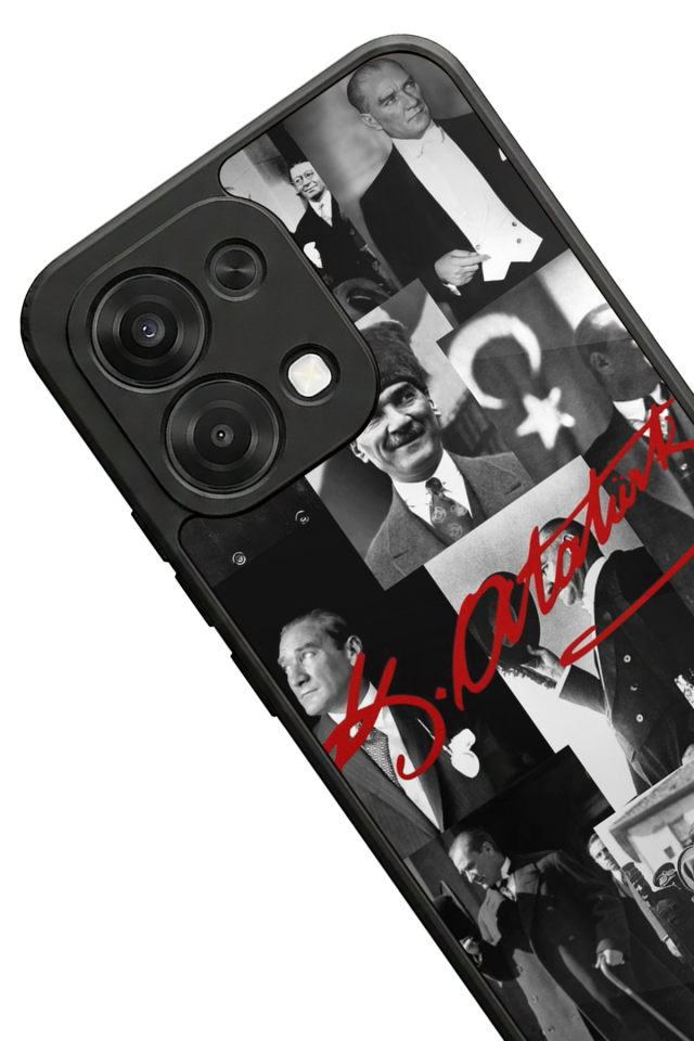 Oppo A6 Pro Uyumlu Mustafa Kemal Ataturk Tasarımlı Glossy Premium Kılıf