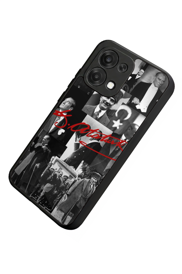 Oppo A6 Pro Uyumlu Mustafa Kemal Ataturk Tasarımlı Glossy Premium Kılıf