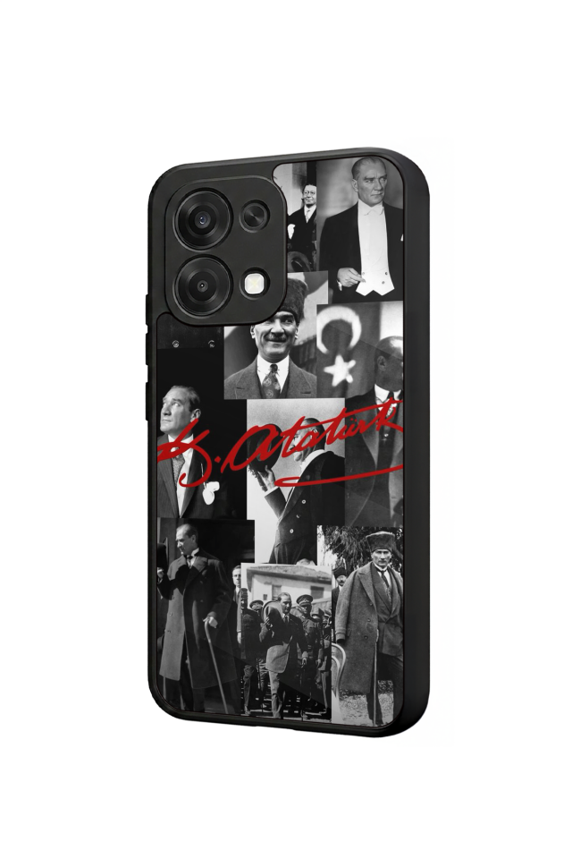 Oppo A6 Pro Uyumlu Mustafa Kemal Ataturk Tasarımlı Glossy Premium Kılıf