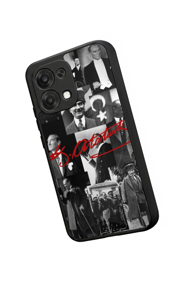 Oppo A6 Pro Uyumlu Mustafa Kemal Ataturk Tasarımlı Glossy Premium Kılıf