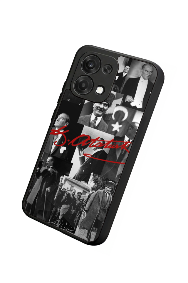 Oppo A6 Pro Uyumlu Mustafa Kemal Ataturk Tasarımlı Glossy Premium Kılıf