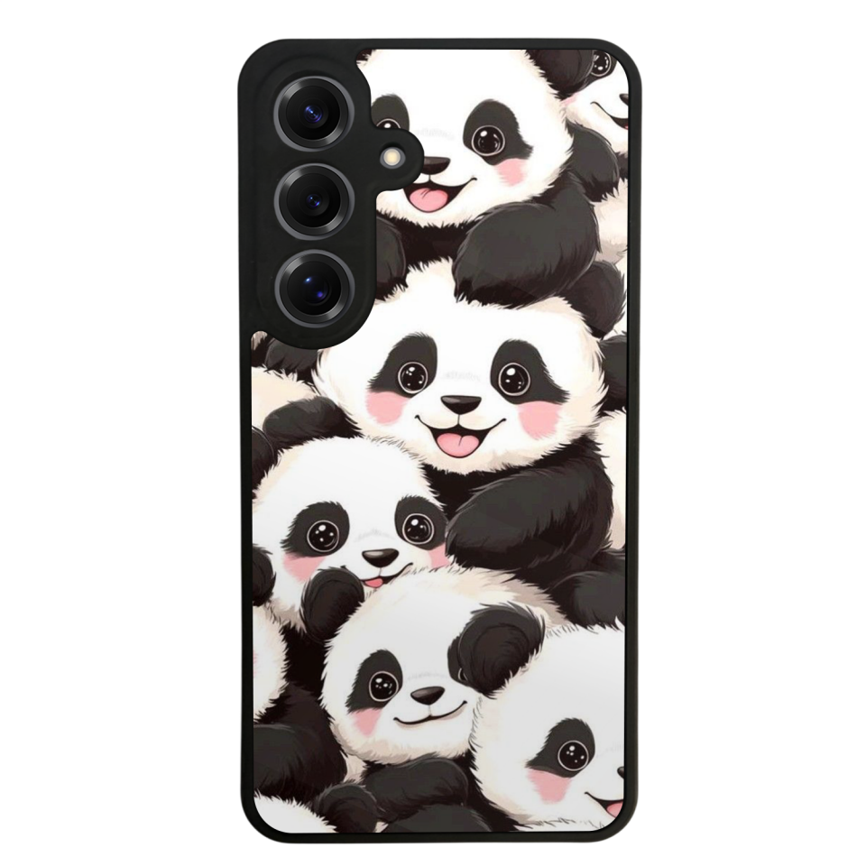 Samsung Galaxy S25 Uyumlu Panda Tasarımlı Glossy Premium Kılıf