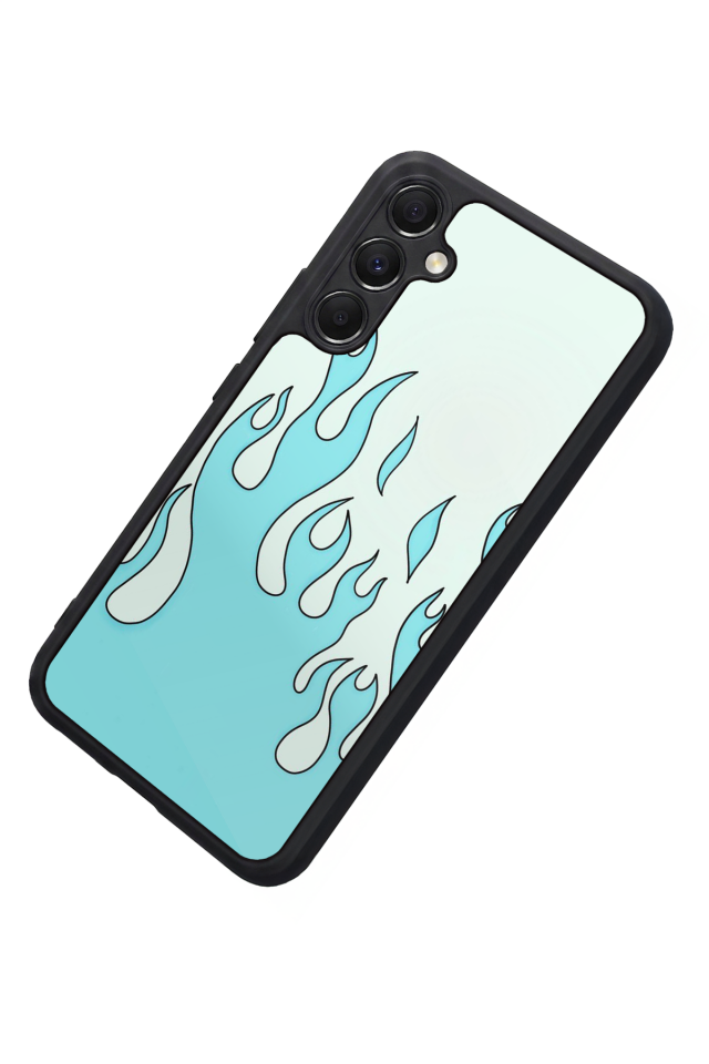 Samsung Galaxy A34 Uyumlu Retro Flame Patterns Tasarımlı Glossy Premium Kılıf