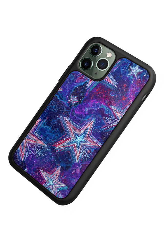 iPhone 11 Pro Uyumlu Retro Yildizlar Tasarımlı Glossy Premium Kılıf