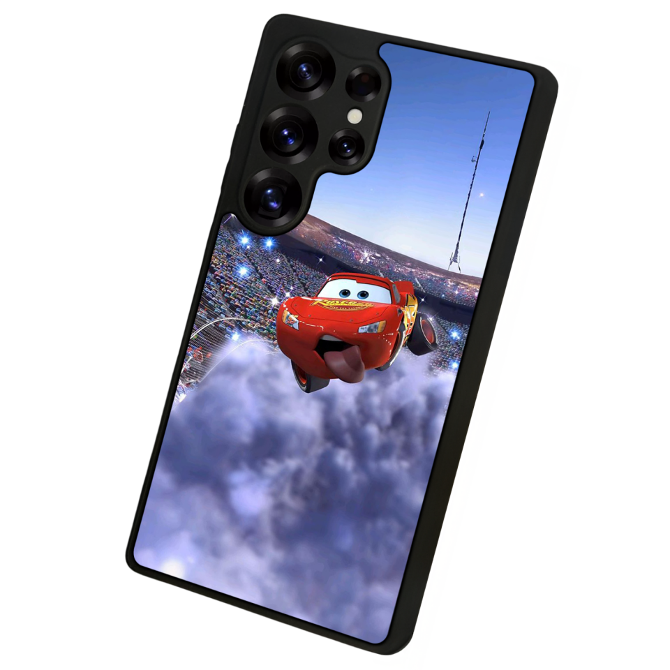 Samsung Galaxy S25 Ultra Uyumlu Şimsek McQueen Tasarımlı Glossy Premium Kılıf