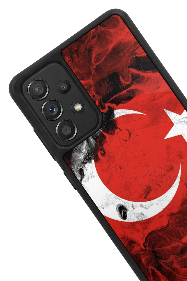 Samsung Galaxy A72 Uyumlu Türk Bayragi Tasarımlı Glossy Premium Kılıf