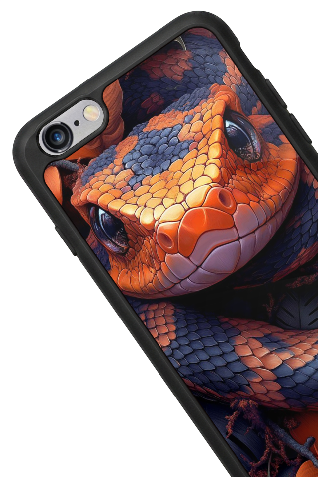 iPhone 6s Plus Uyumlu Yılan Tasarımlı Glossy Premium Kılıf