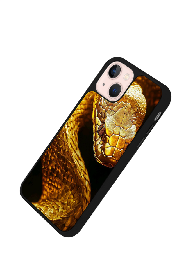 iPhone 15 Plus Uyumlu Yılan Tasarımlı Glossy Premium Kılıf