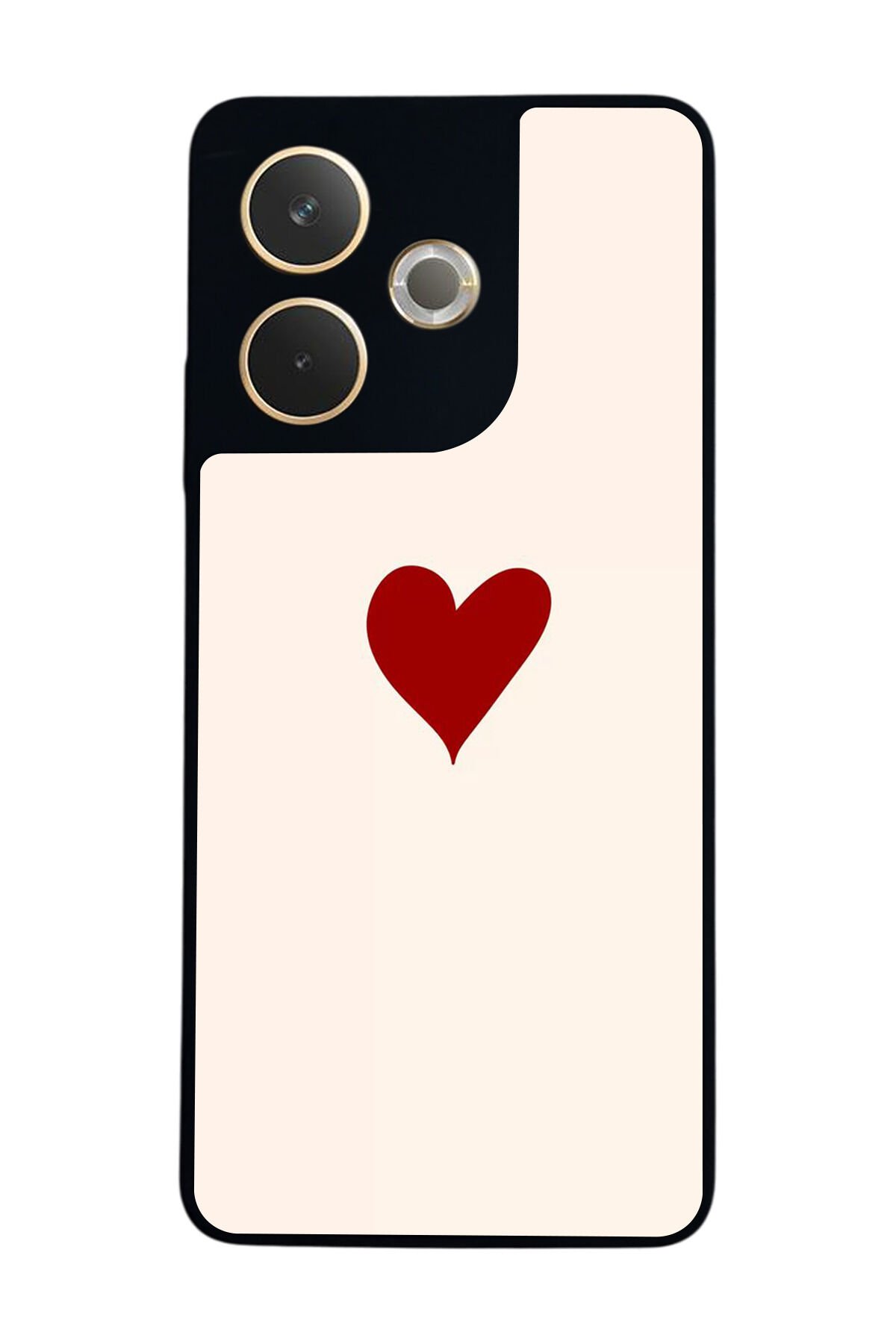 Oppo A5 Pro Uyumlu Kalp Love Tasarımlı Glossy Premium Kılıf