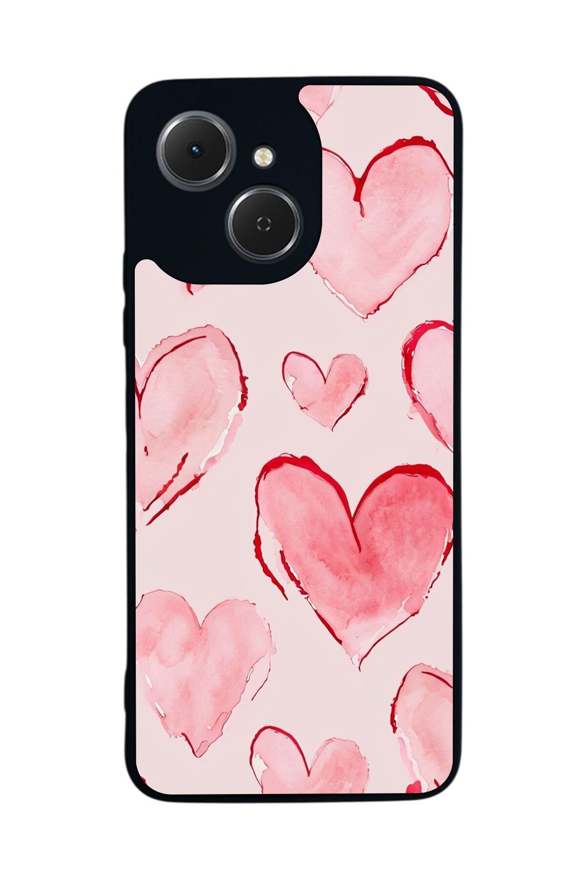 Tecno Spark 40C Uyumlu Kalp Love Tasarımlı Glossy Premium Kılıf