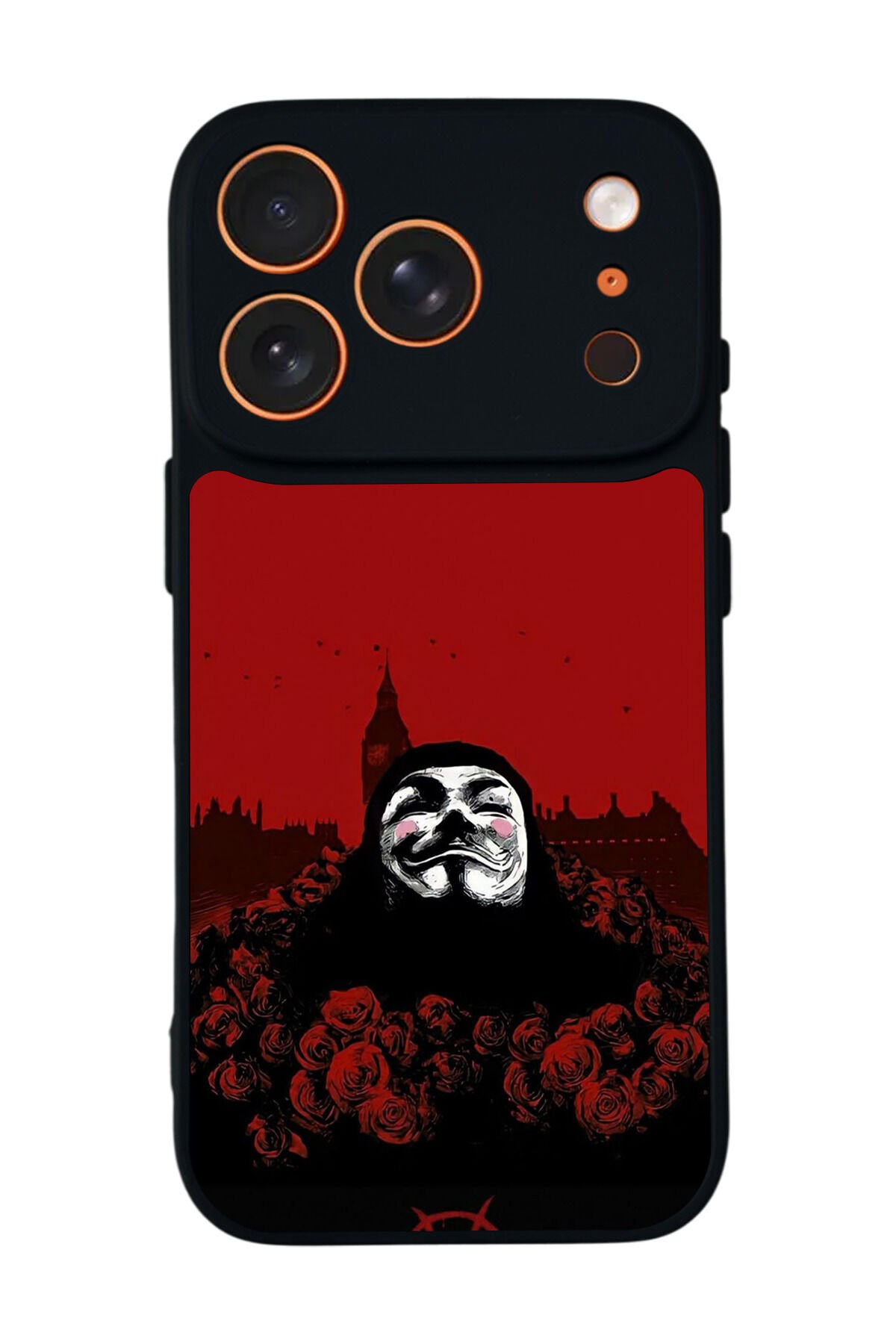 iPhone 17 Pro Uyumlu Vendetta Tasarımlı Glossy Premium Kılıf