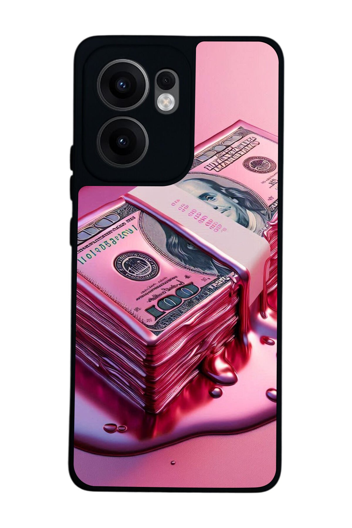 Oppo Reno 13F Uyumlu Money Para Tasarımlı Glossy Premium Kılıf