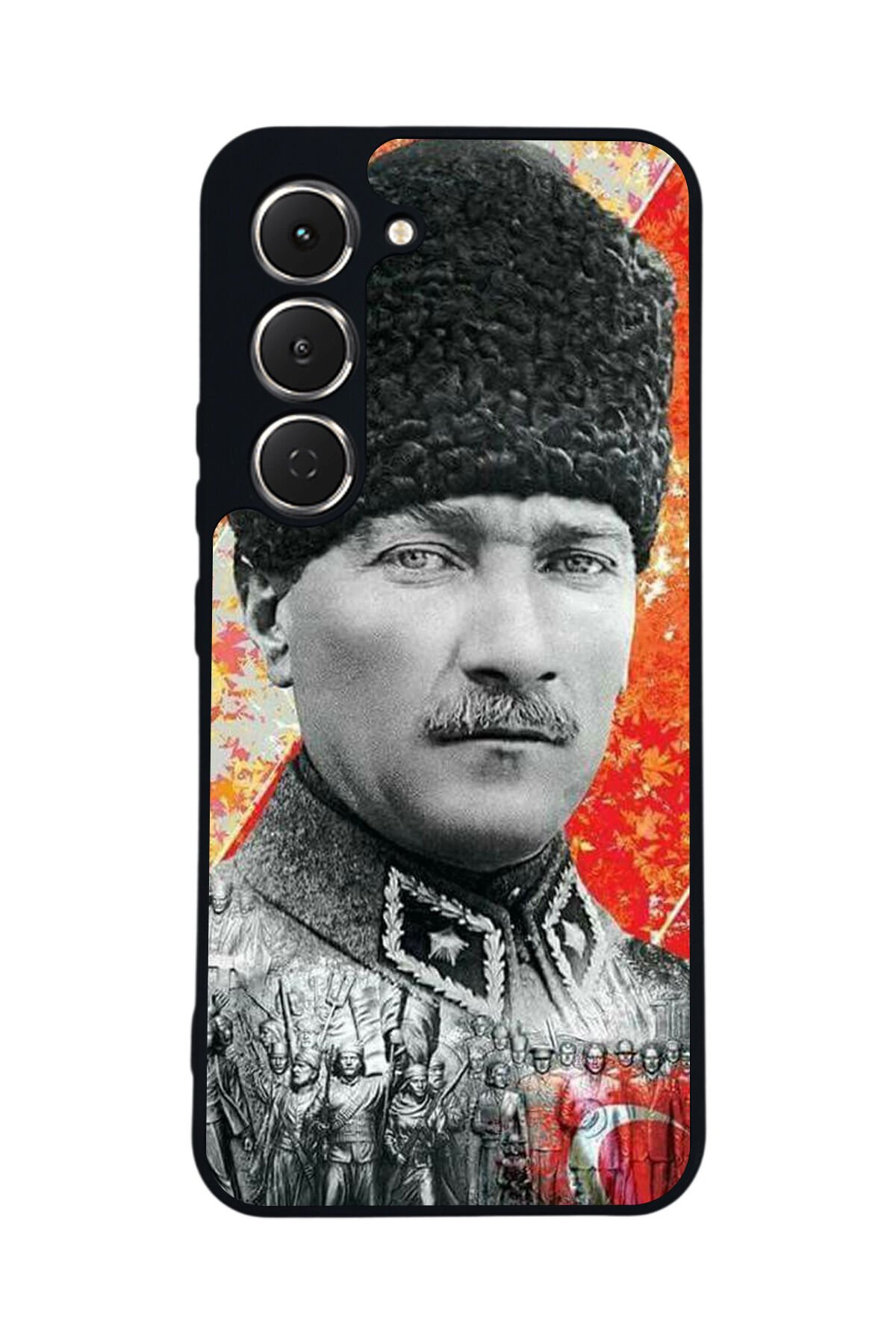 Tecno Spark 40 Pro Uyumlu Mustafa Kemal Ataturk Tasarımlı Glossy Premium Kılıf