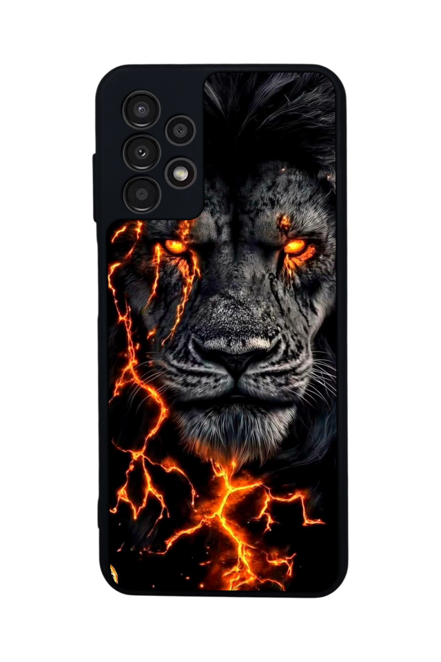 Samsung Galaxy A13 Uyumlu Aslan Tasarımlı Glossy Premium Kılıf