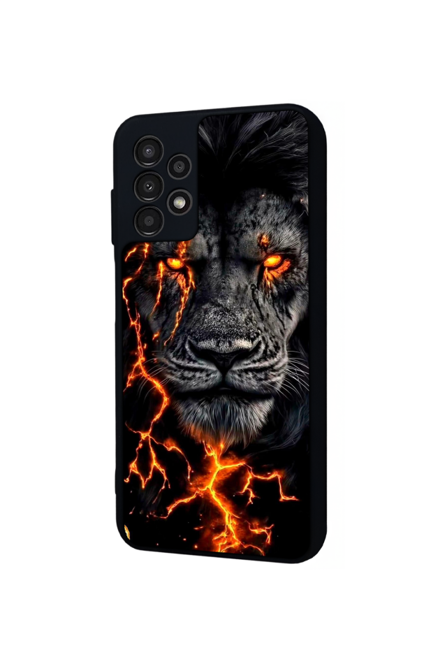 Samsung Galaxy A13 Uyumlu Aslan Tasarımlı Glossy Premium Kılıf