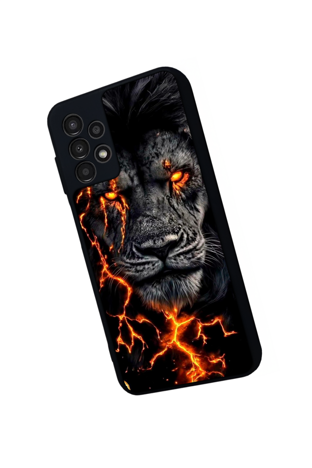 Samsung Galaxy A13 Uyumlu Aslan Tasarımlı Glossy Premium Kılıf