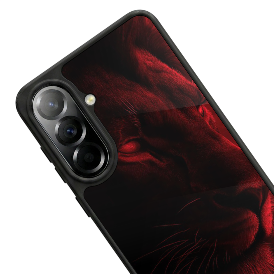 Samsung Galaxy A37 Uyumlu Aslan Tasarımlı Glossy Premium Kılıf