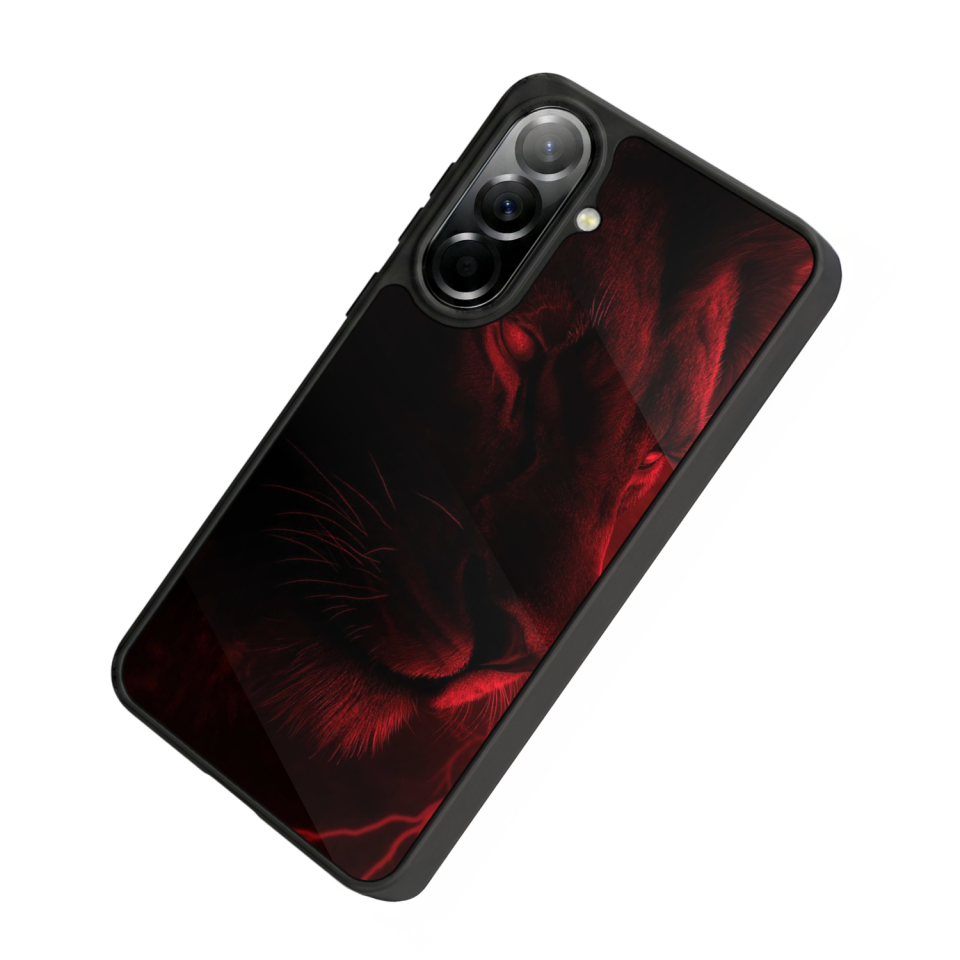 Samsung Galaxy A37 Uyumlu Aslan Tasarımlı Glossy Premium Kılıf