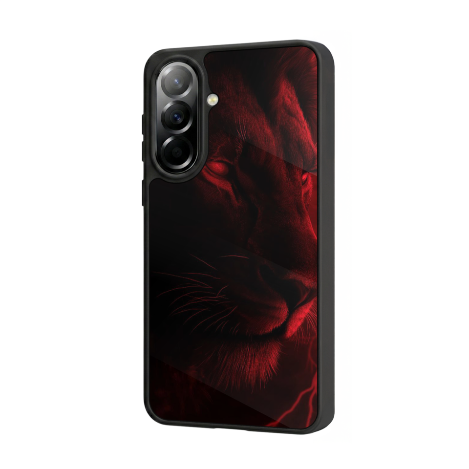 Samsung Galaxy A37 Uyumlu Aslan Tasarımlı Glossy Premium Kılıf