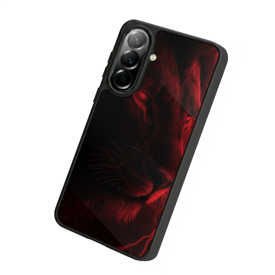 Samsung Galaxy A37 Uyumlu Aslan Tasarımlı Glossy Premium Kılıf