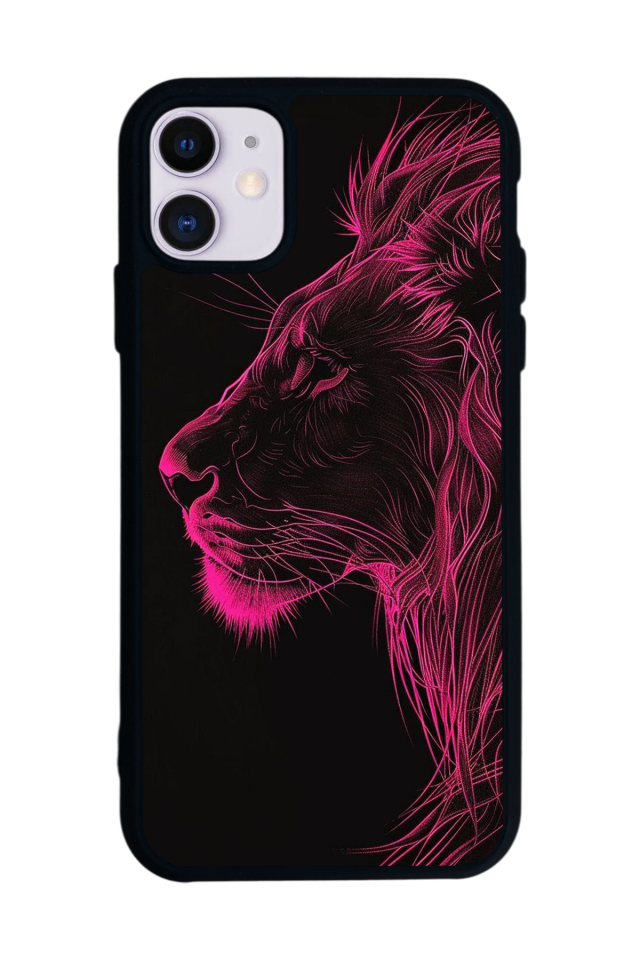 iPhone 11 Uyumlu Aslan Tasarımlı Glossy Premium Kılıf