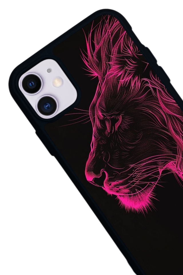 iPhone 11 Uyumlu Aslan Tasarımlı Glossy Premium Kılıf