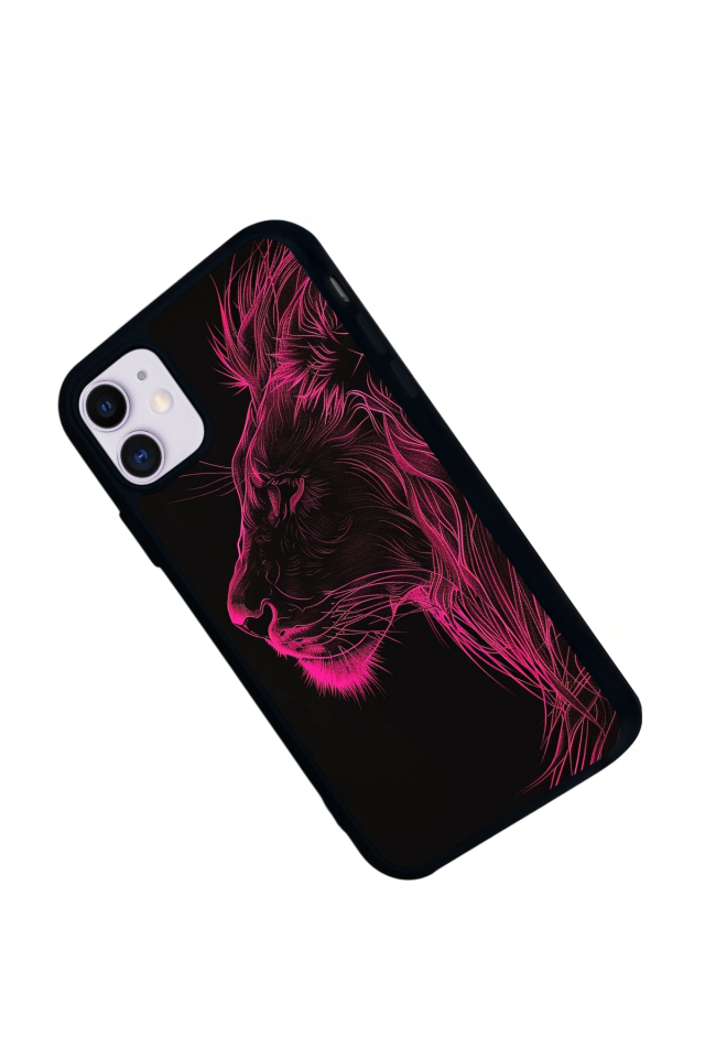 iPhone 11 Uyumlu Aslan Tasarımlı Glossy Premium Kılıf