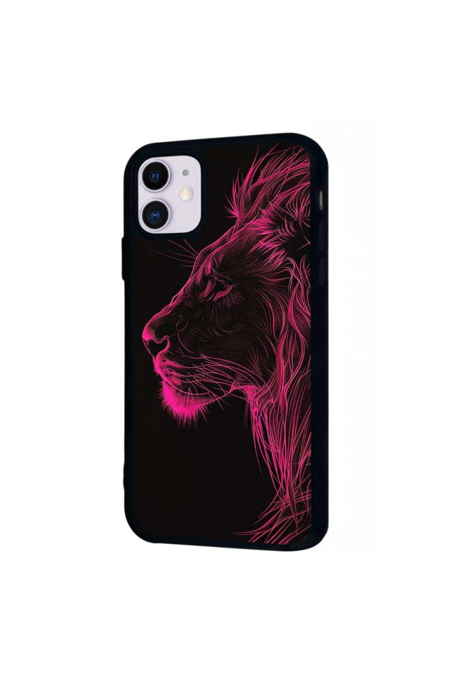 iPhone 11 Uyumlu Aslan Tasarımlı Glossy Premium Kılıf