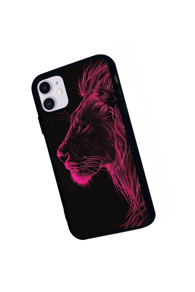 iPhone 11 Uyumlu Aslan Tasarımlı Glossy Premium Kılıf