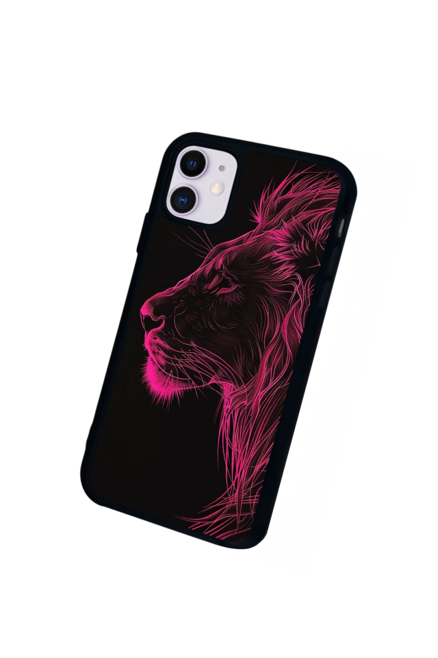 iPhone 11 Uyumlu Aslan Tasarımlı Glossy Premium Kılıf