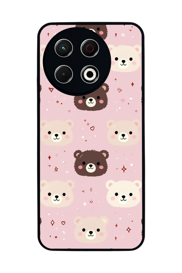 Tecno Spark 30 Pro Uyumlu Ayı Tasarımlı Glossy Premium Kılıf