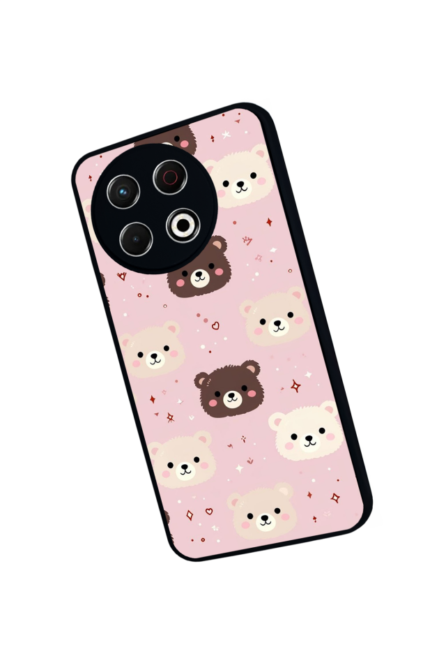 Tecno Spark 30 Pro Uyumlu Ayı Tasarımlı Glossy Premium Kılıf