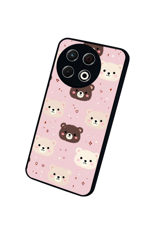 Tecno Spark 30 Pro Uyumlu Ayı Tasarımlı Glossy Premium Kılıf