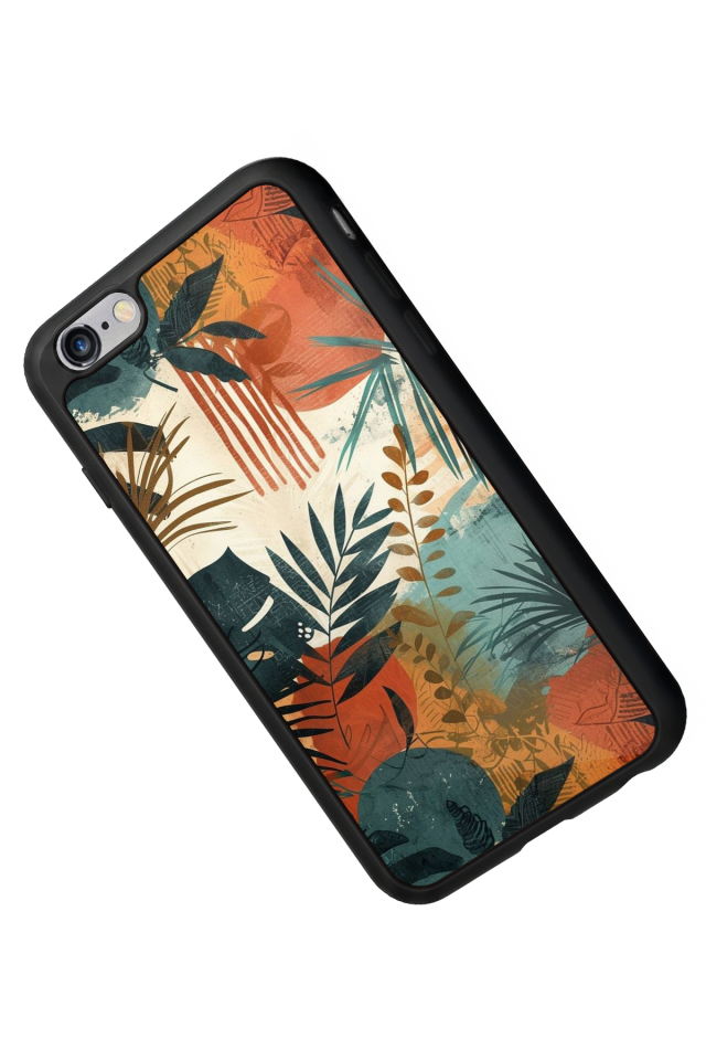 iPhone 6 Plus Uyumlu Botanik Tasarımlı Glossy Premium Kılıf