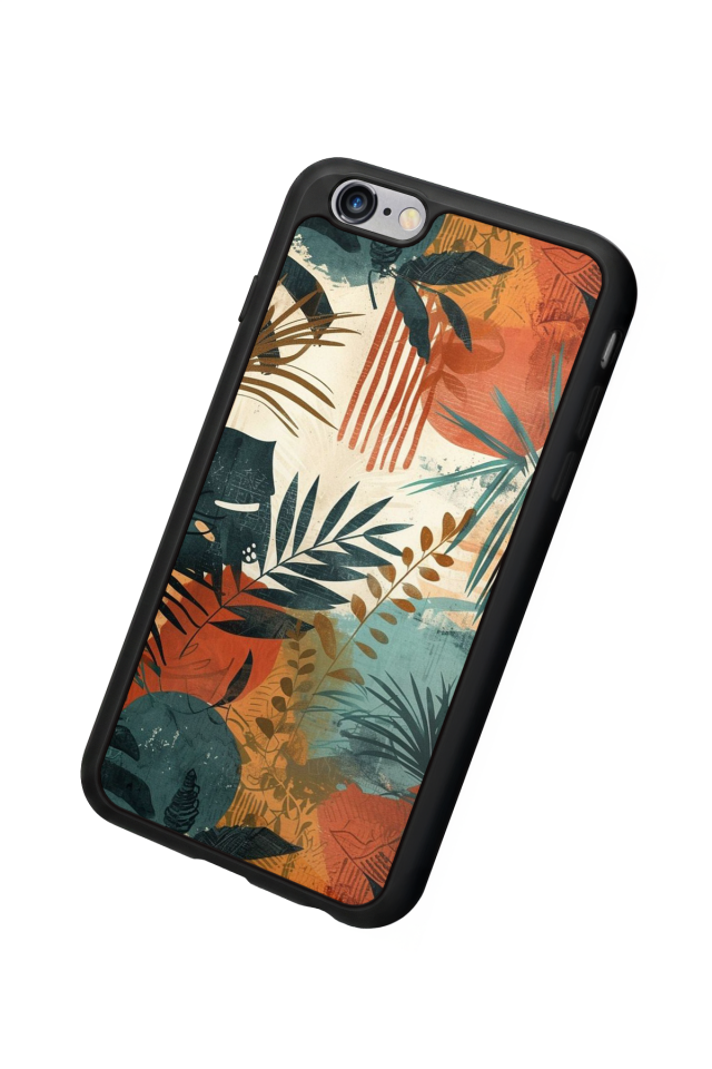 iPhone 6 Plus Uyumlu Botanik Tasarımlı Glossy Premium Kılıf