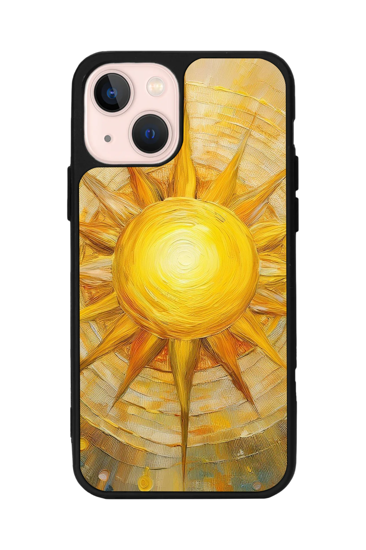 iPhone 13/14 Uyumlu Güneş Tasarımlı Glossy Premium Kılıf