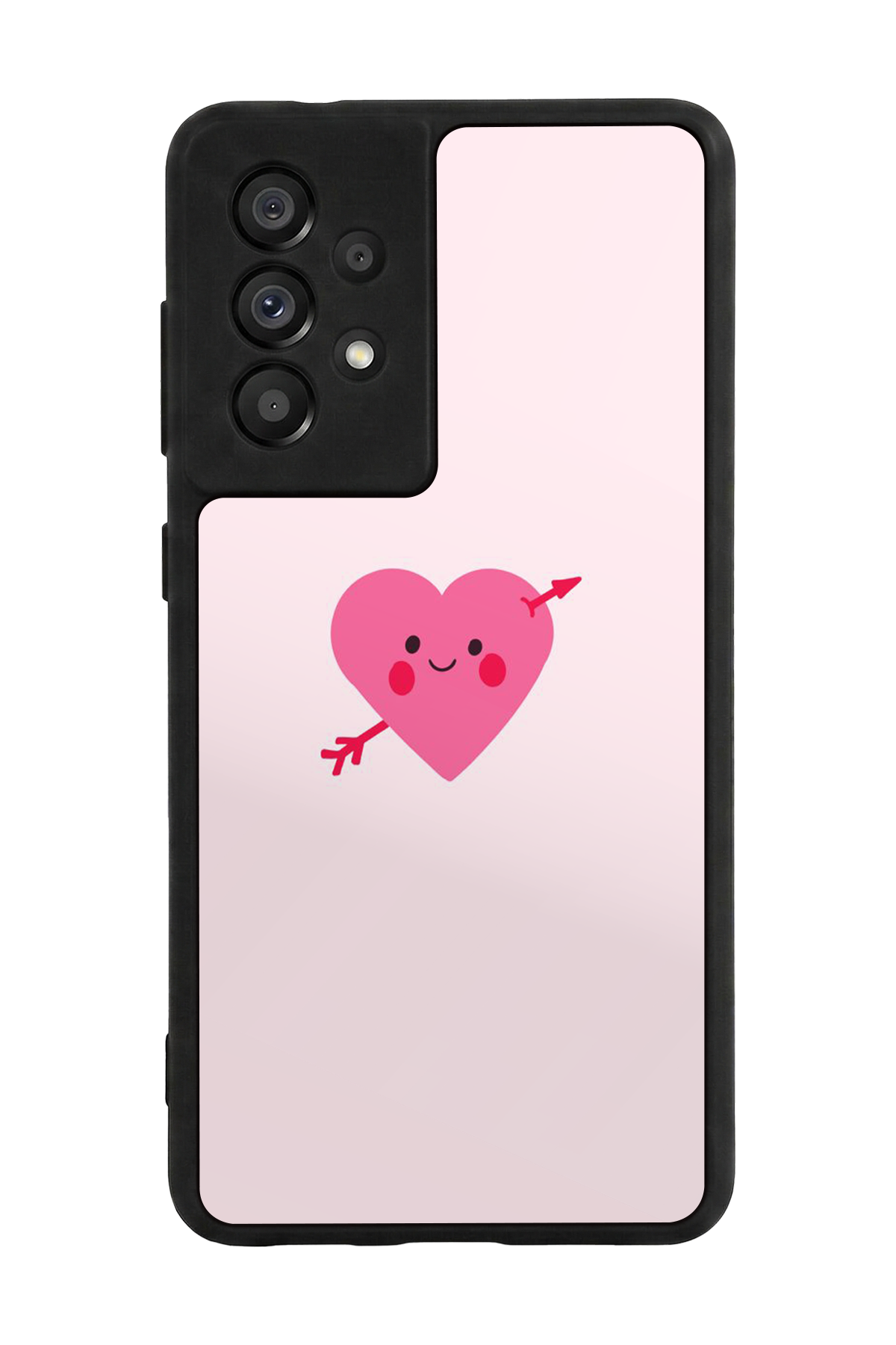 Samsung Galaxy A73 Uyumlu Kalp Love Tasarımlı Glossy Premium Kılıf