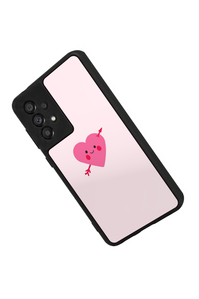 Samsung Galaxy A73 Uyumlu Kalp Love Tasarımlı Glossy Premium Kılıf