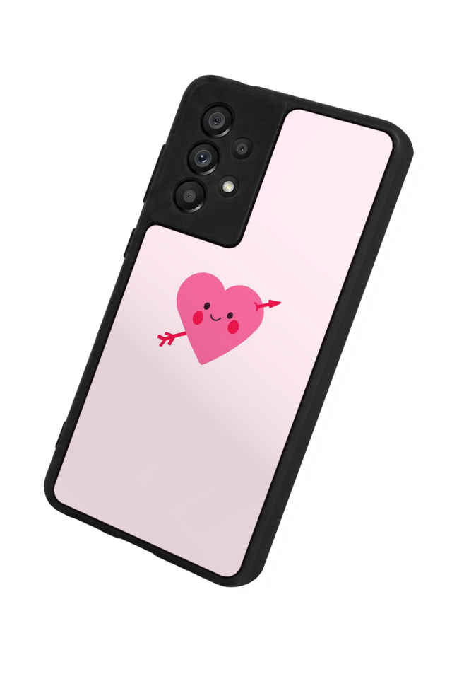 Samsung Galaxy A73 Uyumlu Kalp Love Tasarımlı Glossy Premium Kılıf