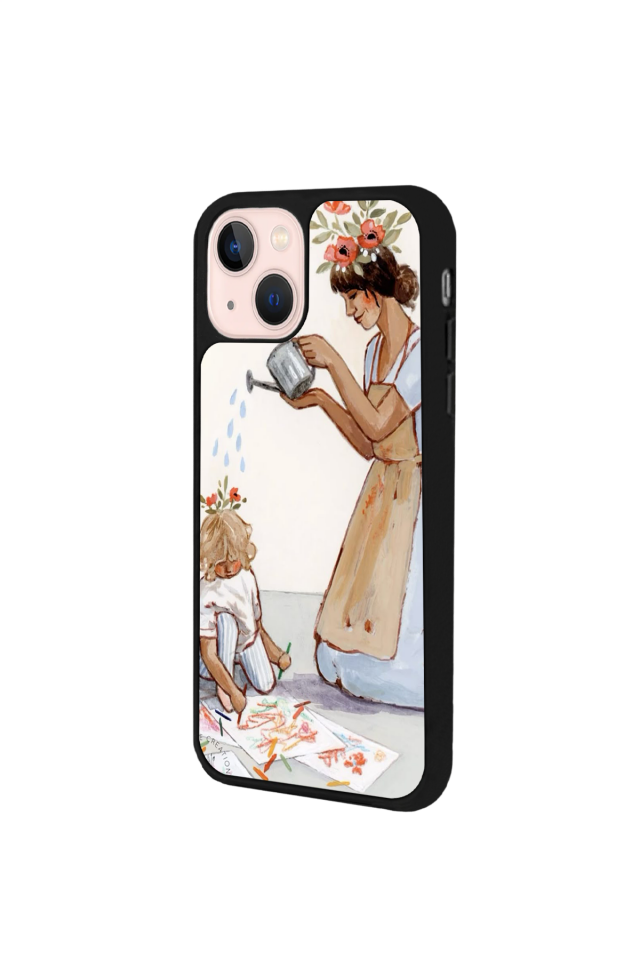 iPhone 14 Plus Uyumlu Kalp Love Tasarımlı Glossy Premium Kılıf
