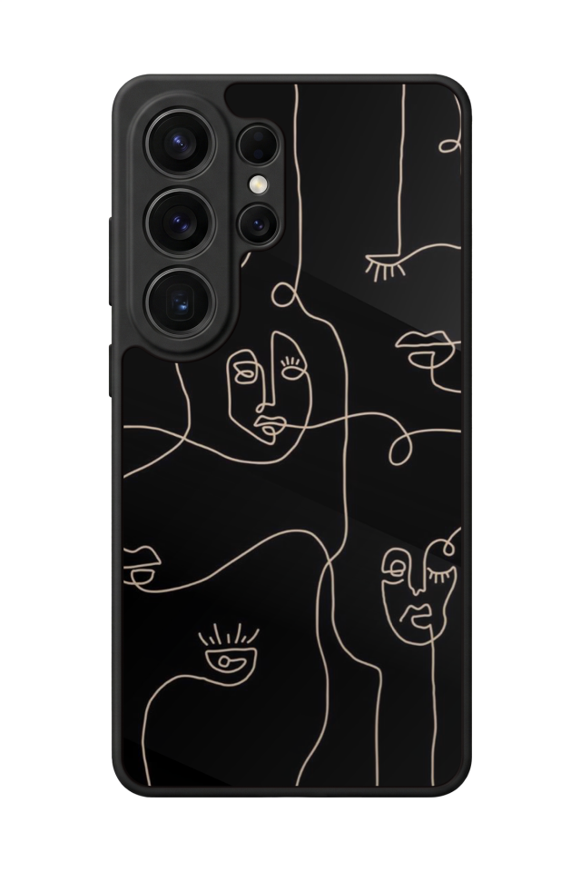 Samsung Galaxy S26 Ultra Uyumlu Line Art Tasarımlı Glossy Premium Kılıf