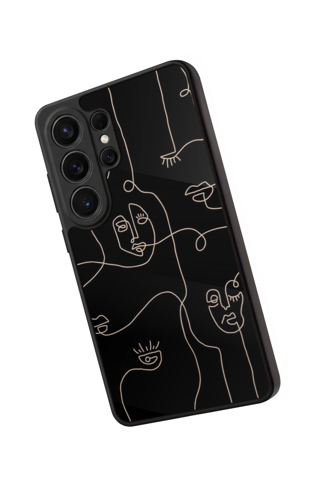 Samsung Galaxy S26 Ultra Uyumlu Line Art Tasarımlı Glossy Premium Kılıf