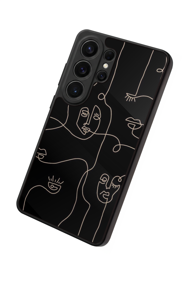 Samsung Galaxy S26 Ultra Uyumlu Line Art Tasarımlı Glossy Premium Kılıf