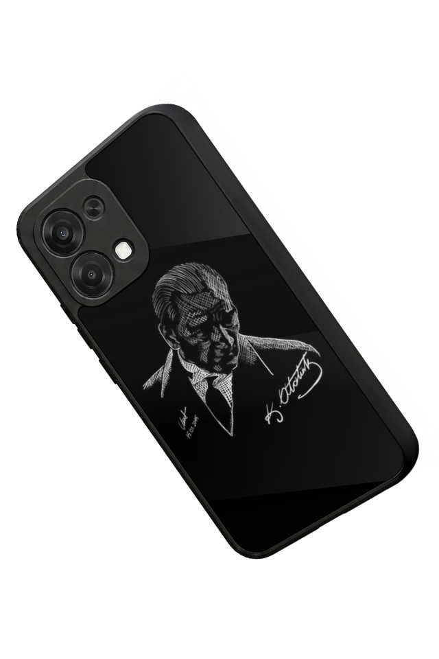 Oppo A6 Pro Uyumlu Mustafa Kemal Ataturk Tasarımlı Glossy Premium Kılıf