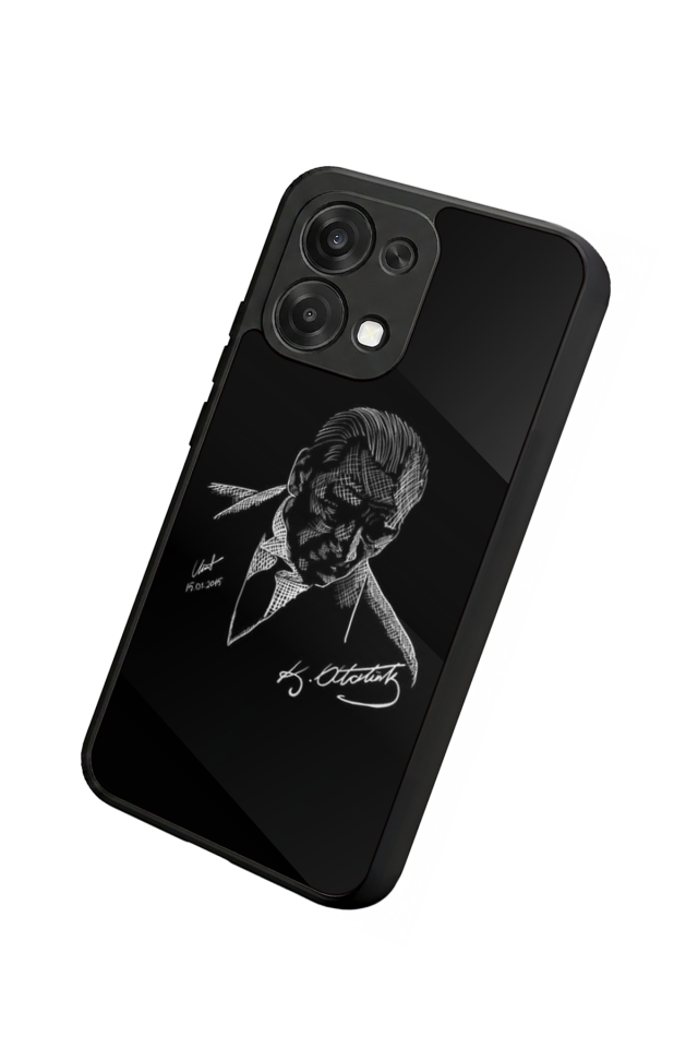 Oppo A6 Pro Uyumlu Mustafa Kemal Ataturk Tasarımlı Glossy Premium Kılıf