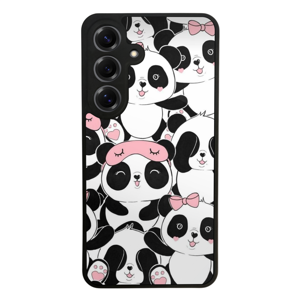 Samsung Galaxy S25 Uyumlu Panda Tasarımlı Glossy Premium Kılıf