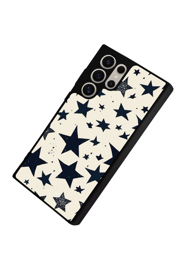 Samsung Galaxy S23 Ultra Uyumlu Retro Yildizlar Tasarımlı Glossy Premium Kılıf