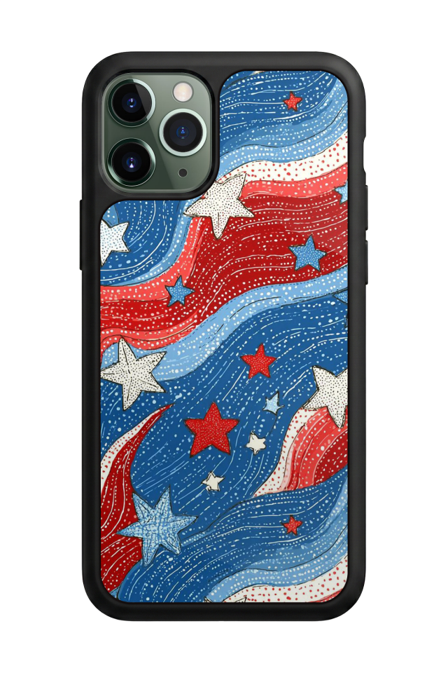 iPhone 11 Pro Uyumlu Retro Yildizlar Tasarımlı Glossy Premium Kılıf